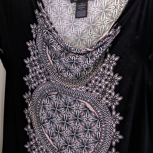 INC cowl neck print dress - Picture 3 of 7